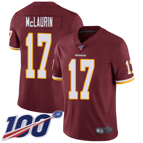 Washington Redskins Limited Burgundy Red Men Terry McLaurin Home Jersey NFL Football #17 100th